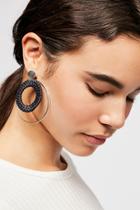 Circle Straw Hoop Earrings By Free People